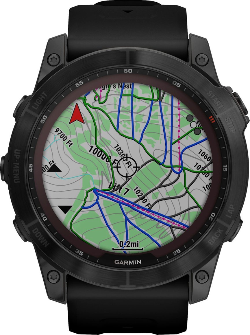 Garmin - fēnix 7X Sapphire Solar GPS Smartwatch 51 mm Fiber-reinforced polymer - Image 6
