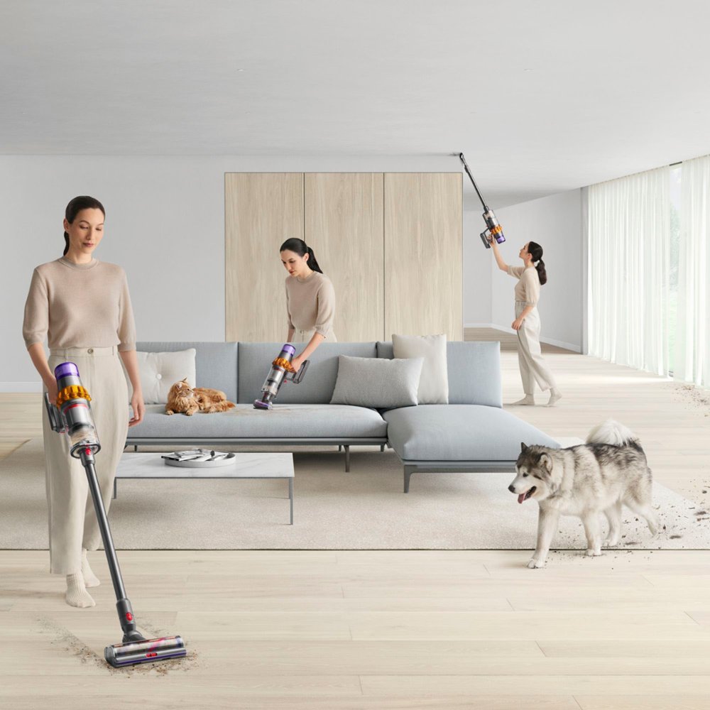 Dyson - V15 Detect Extra Cordless Vacuum with 10 accessories - Yellow/Nickel - Image 2