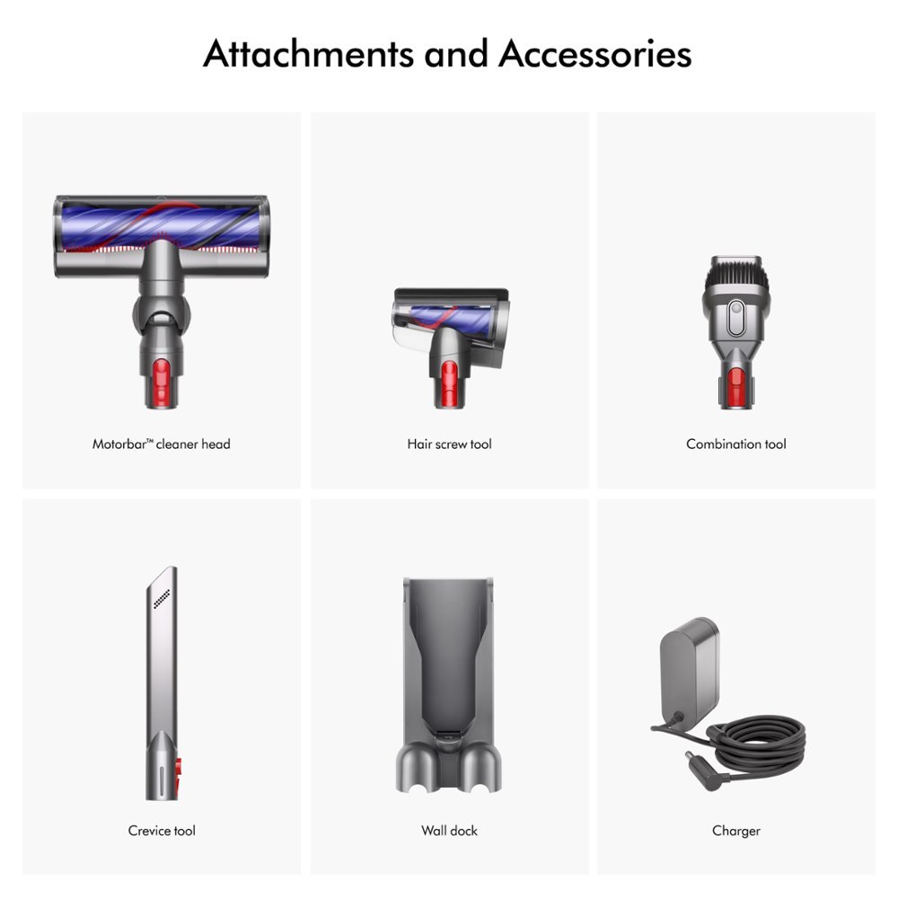 Dyson - V11 Cordless Vacuum with 6 accessories - Nickel/Blue - Image 13