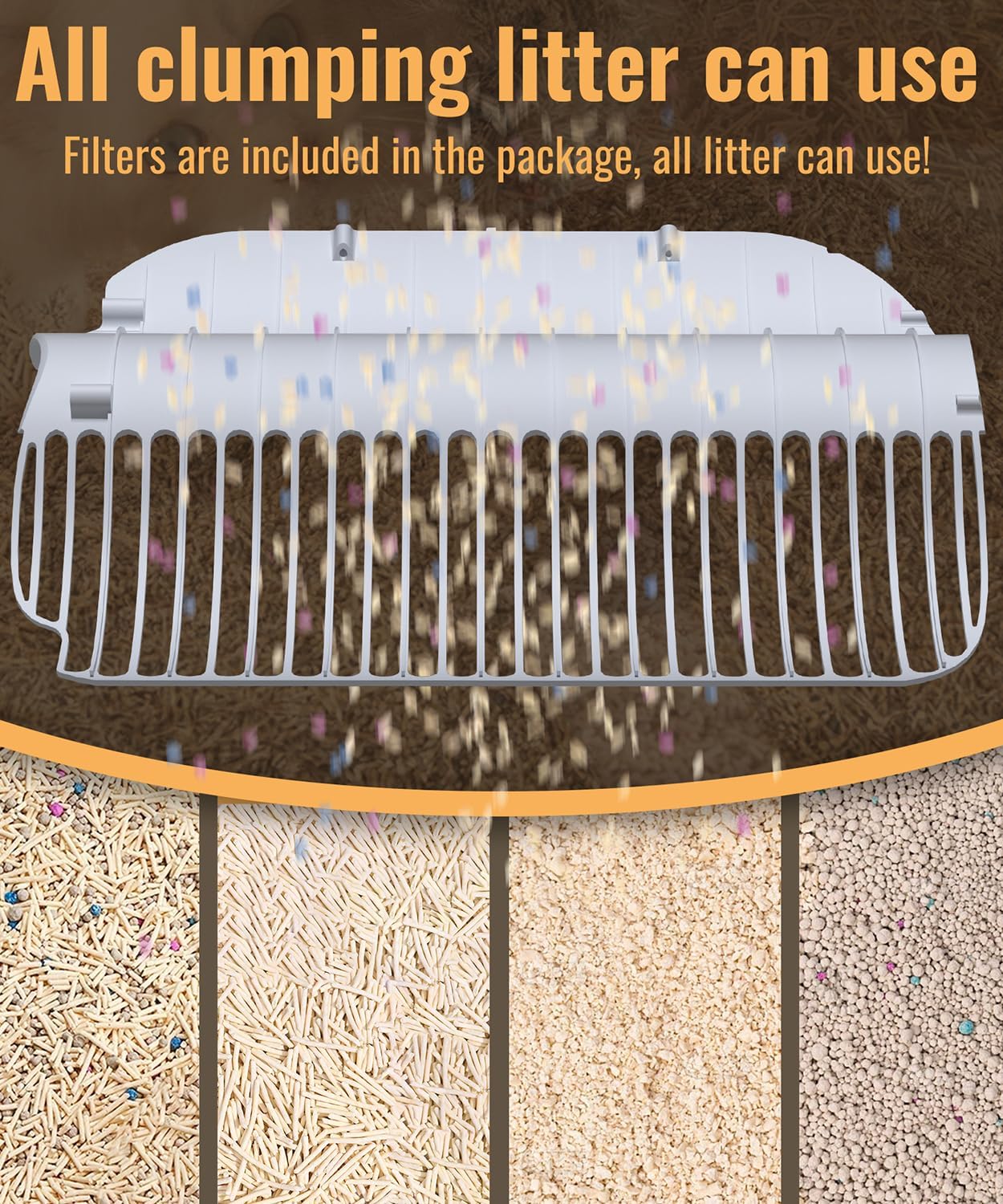 Self Cleaning Litter Box -110L Automatic Cat Litter Box Self Cleaning, All Litter Can Use, with 1 Roll Garbage Bags and Mat, App Control, White - Image 6