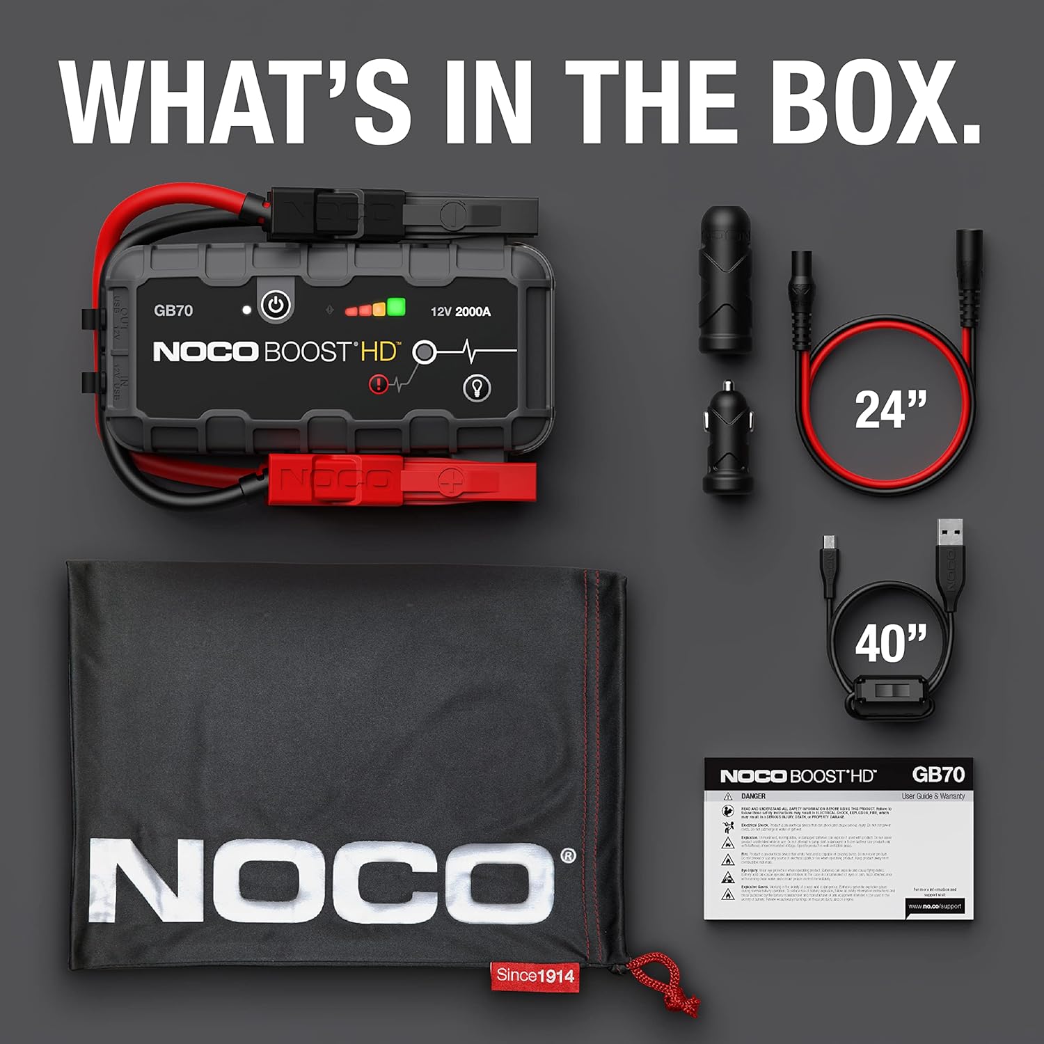 NOCO - Boost HD GB70 2000A UltraSafe Car Battery Jump Starter - Image 5
