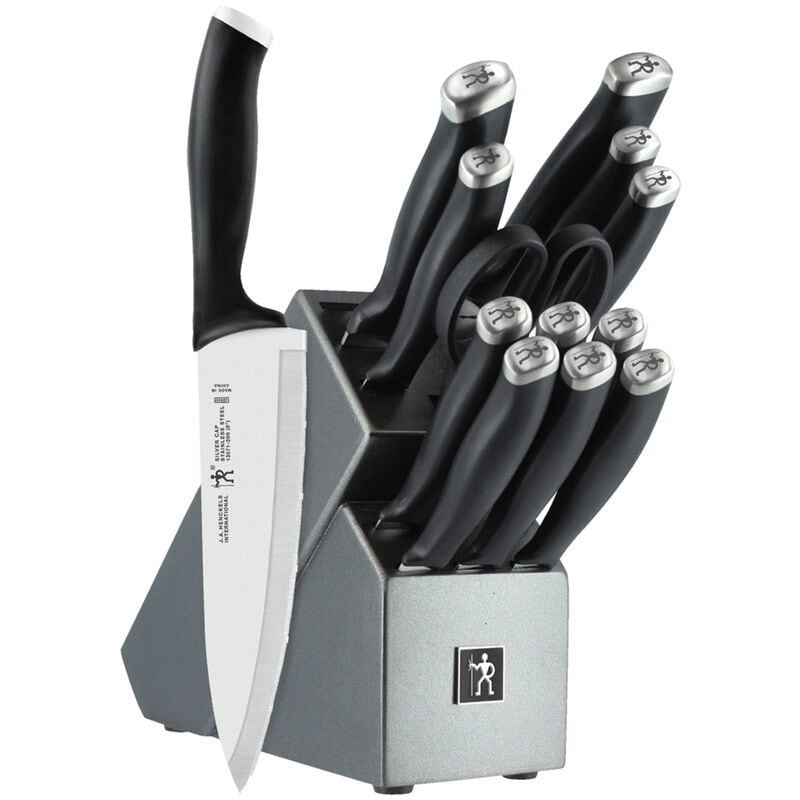 Henckels Silvercap 14 Piece Knife Set with Block - Stainless Steel