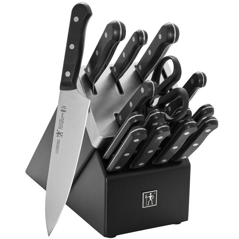 Henckels Solution 16-pc Self-Sharpening Knife Block Set - Black