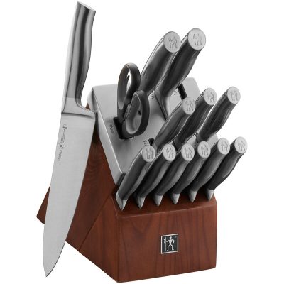 Henckels Graphite 14-pc Self-Sharpening Block Set - Brown/Stainless Steel