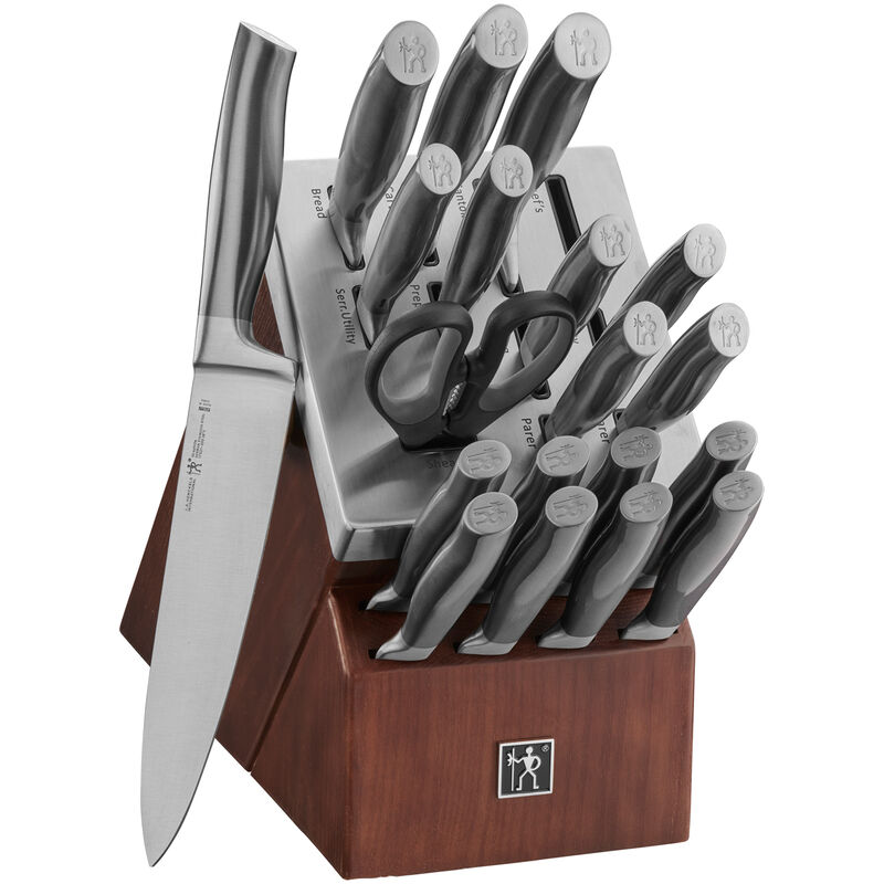 Henckels Graphite 20-pc Self-Sharpening Knife Set with Block - Stainless Steel