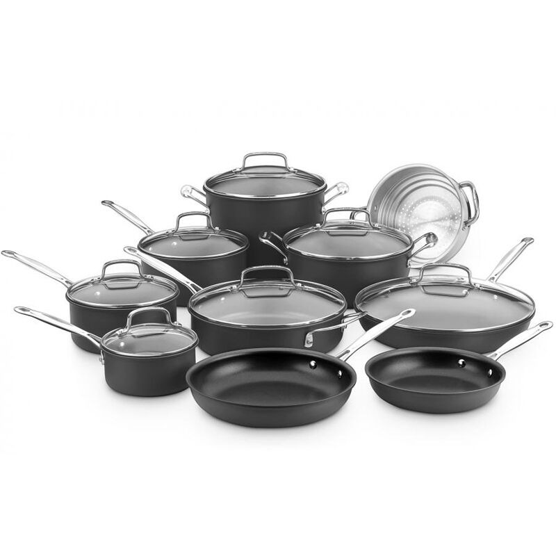 Cuisinart 17 Piece Chef's Classic Nonstick Hard Anodized Set - Black