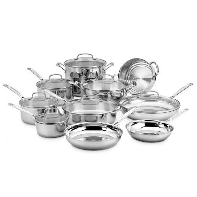 Cuisinart Chef's Classic 17 Piece Cookware Set - Stainless Steel