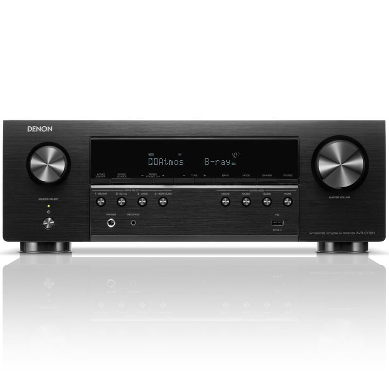 Denon 7.2 Ch. 75W 8K AV Receiver with Built-In HEOS - Black