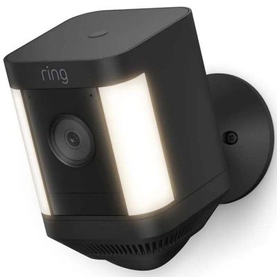 Ring - Spotlight Cam Plus Outdoor/Indoor Wireless 1080p Battery Surveillance Camera - Black