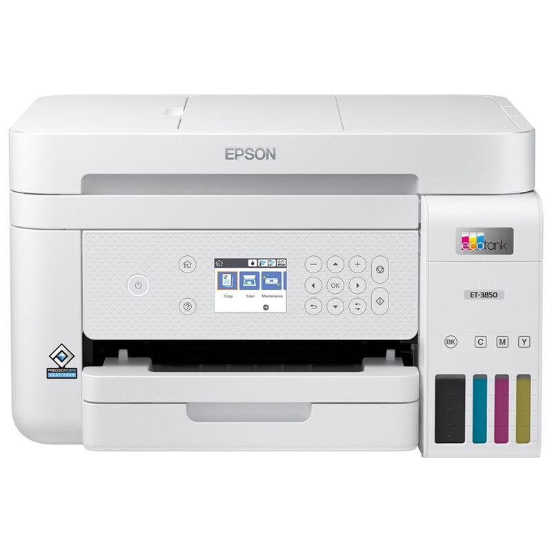 Epson - EcoTank ET-3850 All-in-One Supertank Inkjet Printer - White