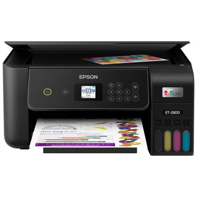 Epson - EcoTank ET-2800 Wireless Color All-in-One Inkjet Cartridge-Free Supertank Printer - Black
