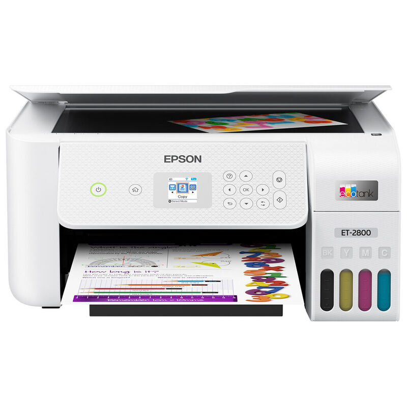 Epson - EcoTank ET-2800 Wireless Color All-in-One Inkjet Cartridge-Free Supertank Printer - White