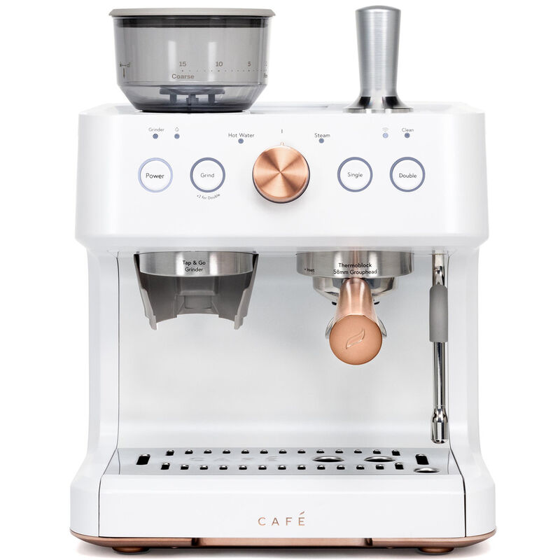 Cafe Bellissimo Semi-Automatic Espresso Machine + Frother - Matte White