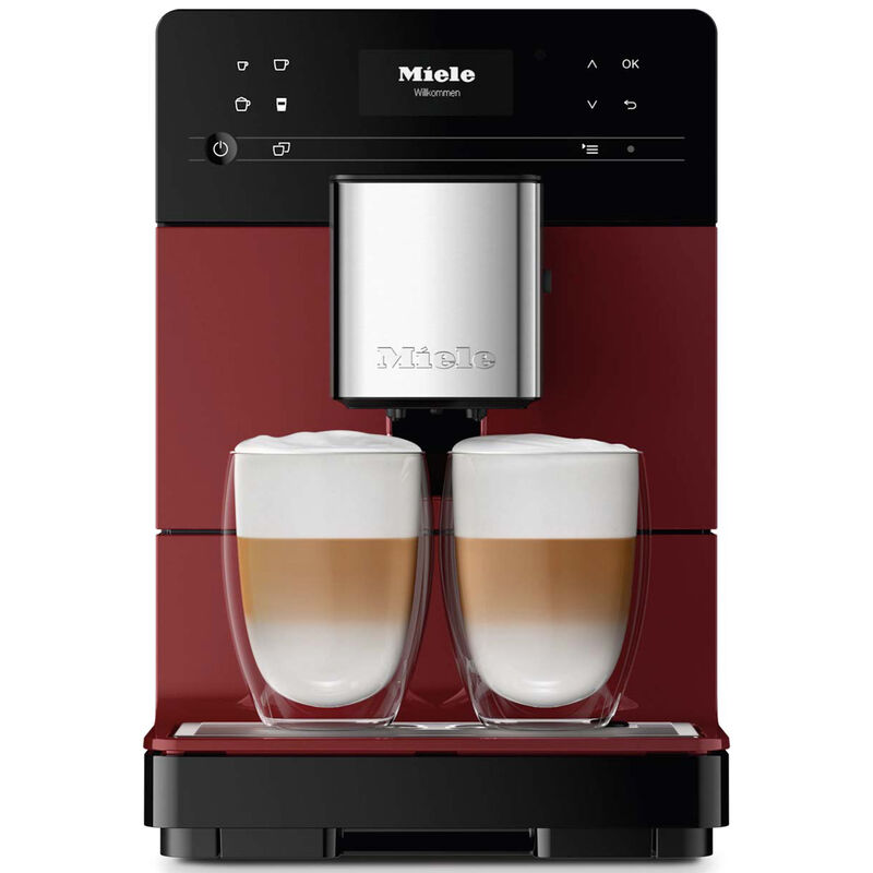 Miele MilkPerfection Countertop Coffee Machine with AromaticSystem, OneTouch for 2 Convenient Cleaning and Maintenance Programs - Tayberry Red