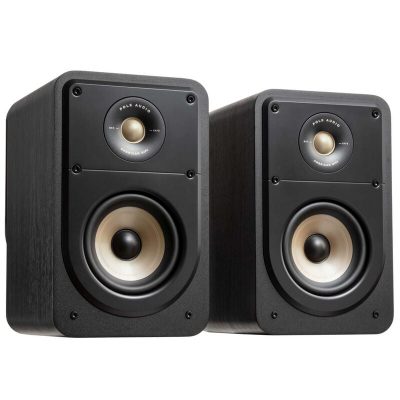 Polk Signature Elite ES15 High-Quality Compact Bookshelf Speakers (Pair) - Black