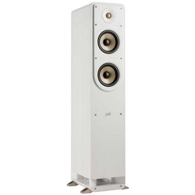 Polk Signature Elite ES50 High-Quality Compact Floor-Standing Tower Speaker - White