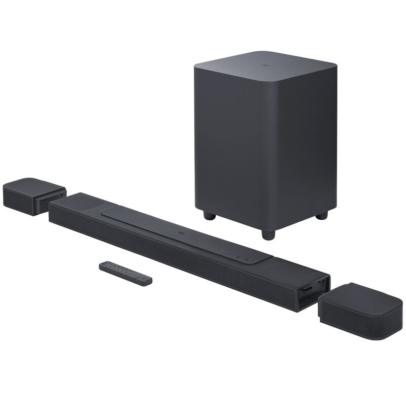 JBL - BAR 1000 7.1.4ch Dolby Atmos Soundbar with Wireless Subwoofer and Detachable Rear Speakers - Black