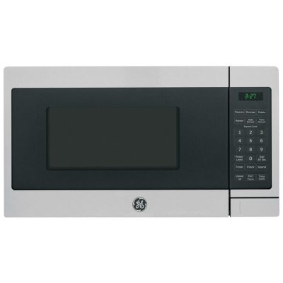 GE 17 in. 0.7 cu.ft Countertop Microwave with 10 Power Levels - Stainless Steel
