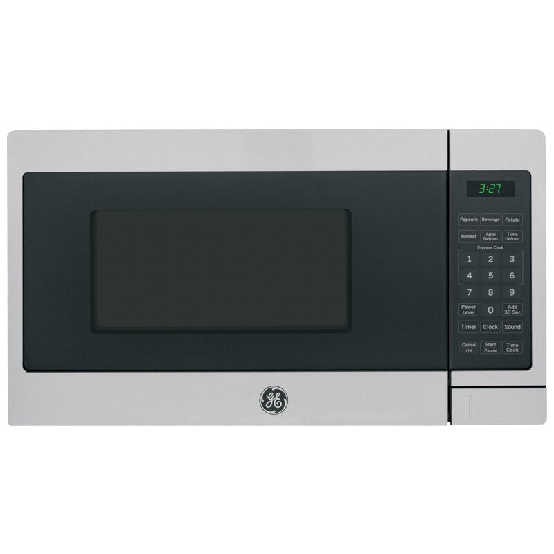 GE 17 in. 0.7 cu.ft Countertop Microwave with 10 Power Levels - Stainless Steel