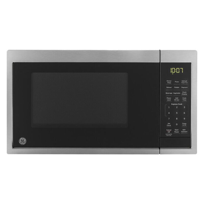 GE 19 in. 0.9 cu.ft Countertop Smart Microwave with 10 Power Levels - Stainless Steel