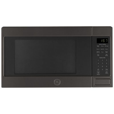 GE 22 in. 1.6 cu. ft. Countertop Microwave with 10 Power Levels & Sensor Cooking Controls - Fingerprint Resistant Black Stainless