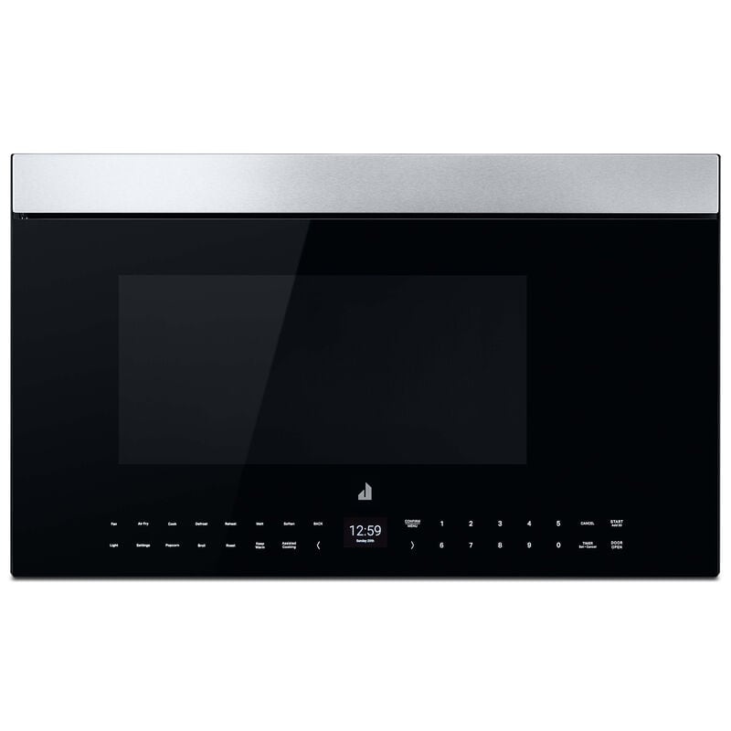 JennAir 30 in. 1.1 cu. ft. Over-the-Range Smart Microwave with 10 Power Levels, 400 CFM & Sensor Cooking Controls - Floating Glass Black