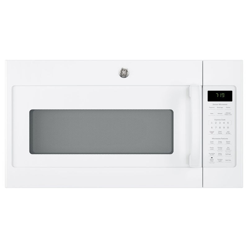 GE 30" 1.9 Cu. Ft. Over-the-Range Microwave with 10 Power Levels, 400 CFM & Sensor Cooking Controls - White