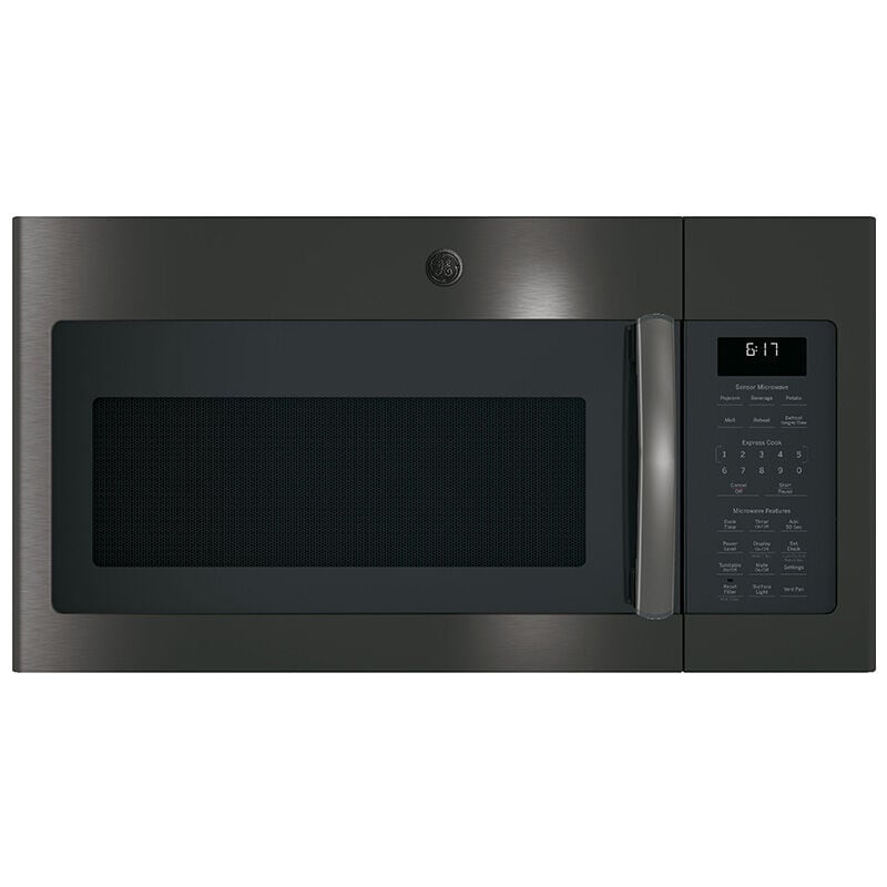 GE 30" 1.7 Cu. Ft. Over-the-Range Microwave with 10 Power Levels, 300 CFM & Sensor Cooking Controls - Black Stainless
