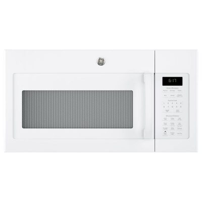 GE 30" 1.7 Cu. Ft. Over-the-Range Microwave with 10 Power Levels, 300 CFM & Sensor Cooking Controls - White