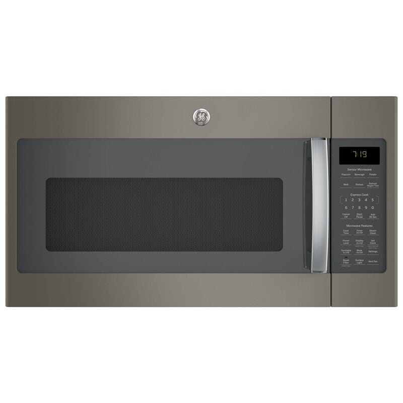 GE 30" 1.9 Cu. Ft. Over-the-Range Microwave with 10 Power Levels, 400 CFM & Sensor Cooking Controls - Slate