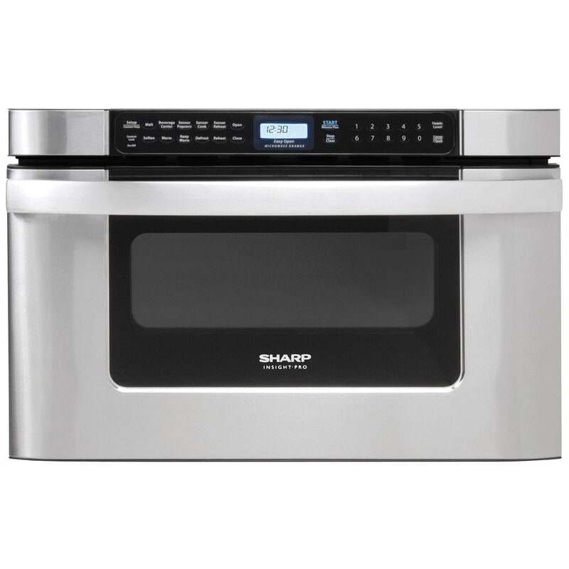 Sharp 24 in. 1.2 cu. ft. Microwave Drawer with 11 Power Levels & Sensor Cooking Controls - Stainless Steel