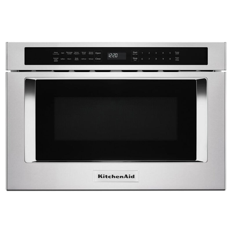 KitchenAid 24 in. 1.2 cu. ft. Microwave Drawer with 11 Power Levels & Sensor Cooking Controls - Stainless Steel