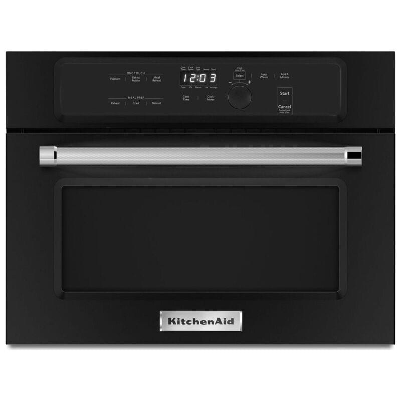 KitchenAid 24 in. 1.4 cu.ft Built-In Microwave with 10 Power Levels & Sensor Cooking Controls - Black