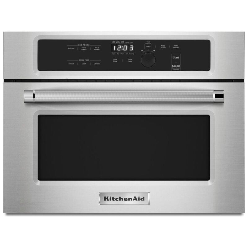 KitchenAid 24 in. 1.4 cu.ft Built-In Microwave with 10 Power Levels & Sensor Cooking Controls - Stainless Steel