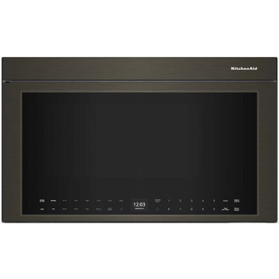 KitchenAid 30 in. 1.1 cu. ft. Over-the-Range Smart Microwave with 10 Power Levels, 400 CFM & Sensor Cooking Controls - Black Stainless Steel