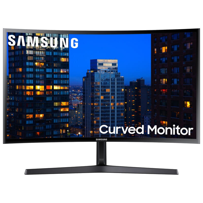 Samsung - 27" CF39 FHD AMD FreeSync Curved Monitor with Super Slim Design - Glossy Black