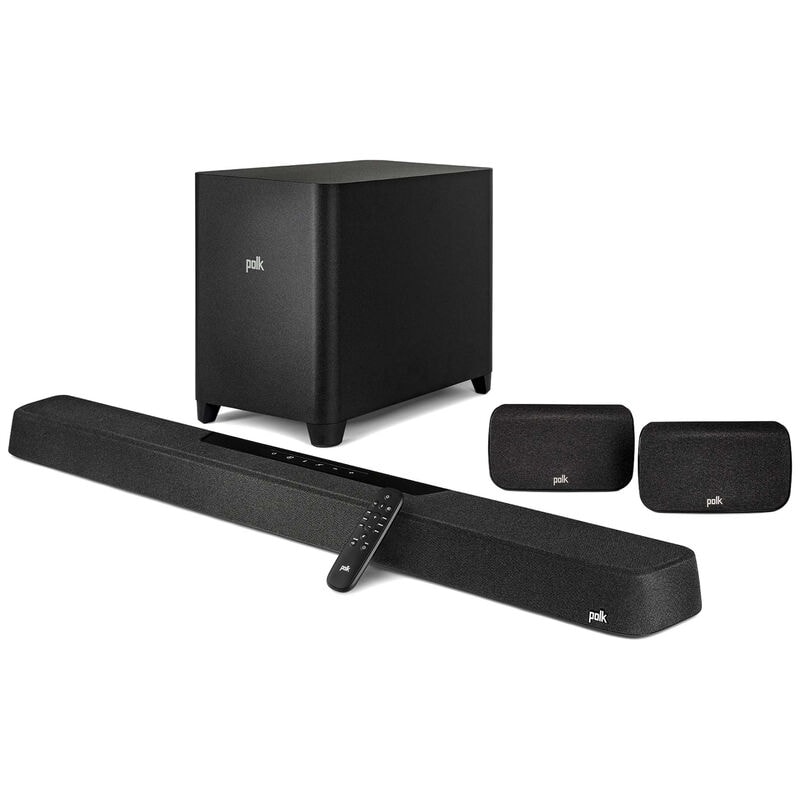 Polk MagniFi Max AX SR Flagship Dolby Atmos & Dts:X Sound Bar with Wireless Surrounds & Subwoofer - Black