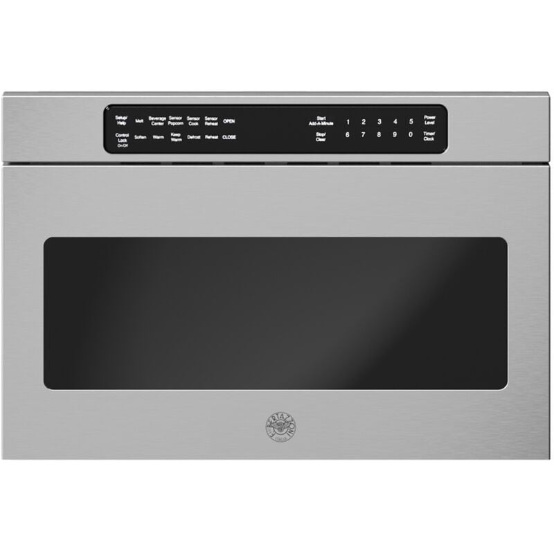 Bertazzoni Professional Series 24 in. 1.2 cu. ft. Microwave Drawer with 11 Power Levels & Sensor Cooking Controls - Stainless Steel
