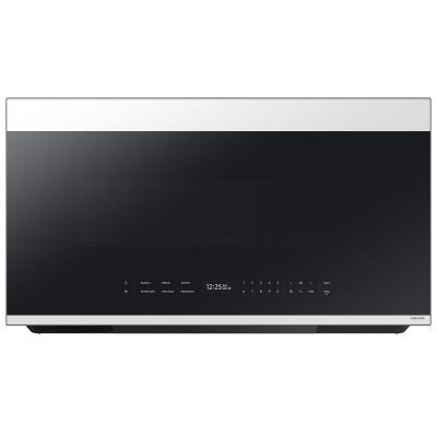Samsung Bespoke 30 in. 2.1 cu. ft. Over-the-Range Smart Microwave with 10 Power Levels, 400 CFM & Sensor Cooking Controls - White Glass
