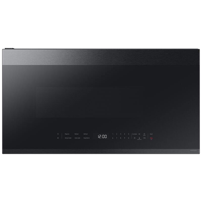 Samsung Bespoke 30 in. 2.1 cu. ft. Over-the-Range Smart Microwave with 10 Power Levels, 400 CFM & Sensor Cooking Controls - Matte Black Steel