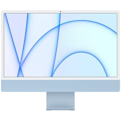 Apple iMac 24" (Mid 2021) with Apple M1, 4.5K Retina Display, 8GB RAM, 256GB SSD, Apple 8-core GPU, MacOS Big Sur - Blue