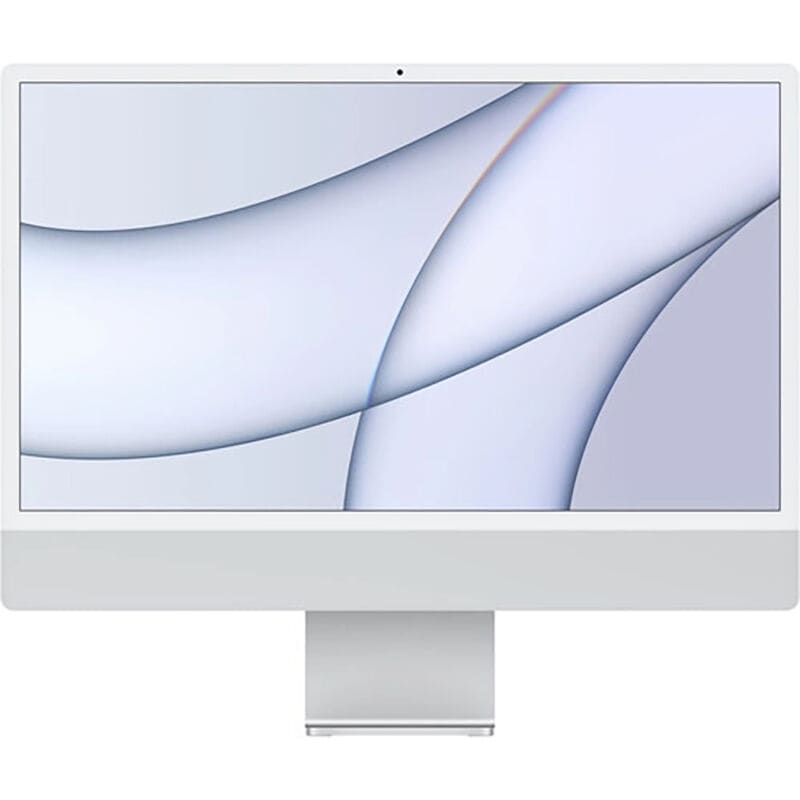 Apple iMac 24" (Mid 2021) with Apple M1, 4.5K Retina Display, 8GB RAM, 256GB SSD, Apple 7-core GPU, MacOS Big Sur- Silver