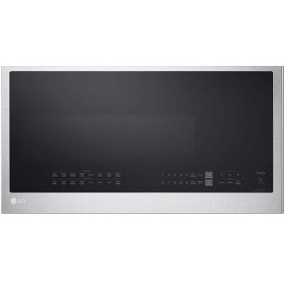 LG 30 in. 1.7 cu. ft. Over-the-Range Microwave with 10 Power Levels, 300 CFM & Sensor Cooking Controls - Print Proof Stainless Steel