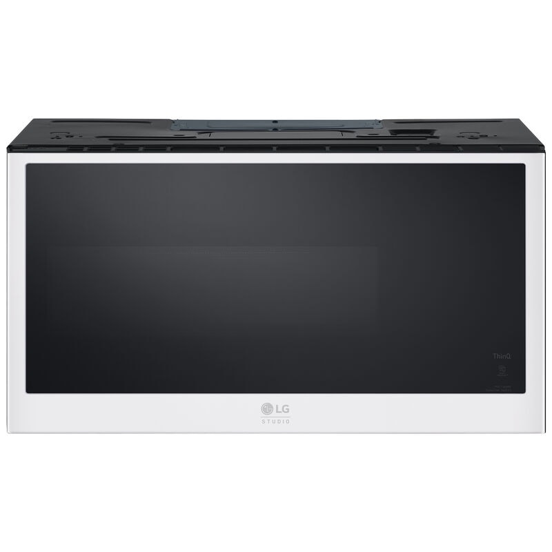 LG Studio 30 in. 1.7 cu. ft. Over-the-Range Smart Microwave with 10 Power Levels, 300 CFM & Sensor Cooking Controls - Essence White