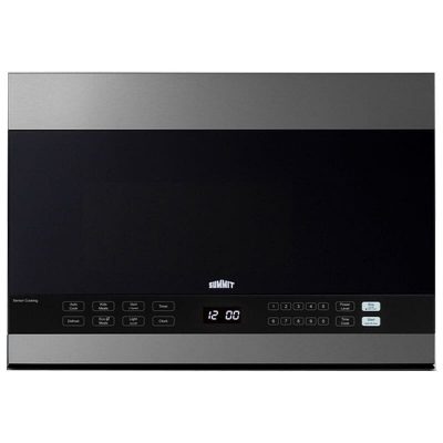 Summit 24 in. 1.4 cu.ft Over-the-Range Microwave with 10 Power Levels & Sensor Cooking Controls - Stainless Steel