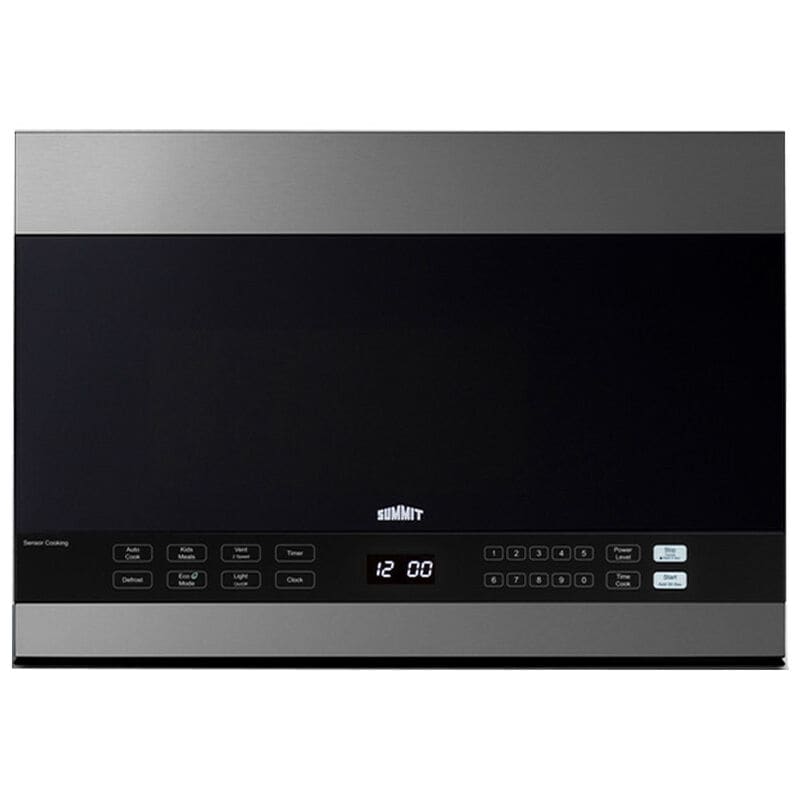 Summit 24 in. 1.4 cu.ft Over-the-Range Microwave with 10 Power Levels & Sensor Cooking Controls - Stainless Steel