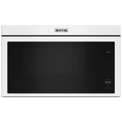 Maytag 30 in. 1.1 cu. ft. Over-the-Range Microwave with 10 Power Levels, 300 CFM & Sensor Cooking Controls - White