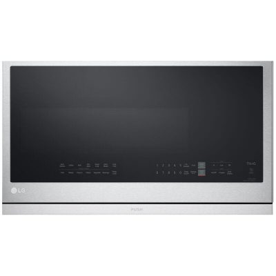 LG 30 in. 2.1 cu. ft. Over-the-Range Microwave with 10 Power Levels, 400 CFM & Sensor Cooking Controls - Print Proof Stainless Steel