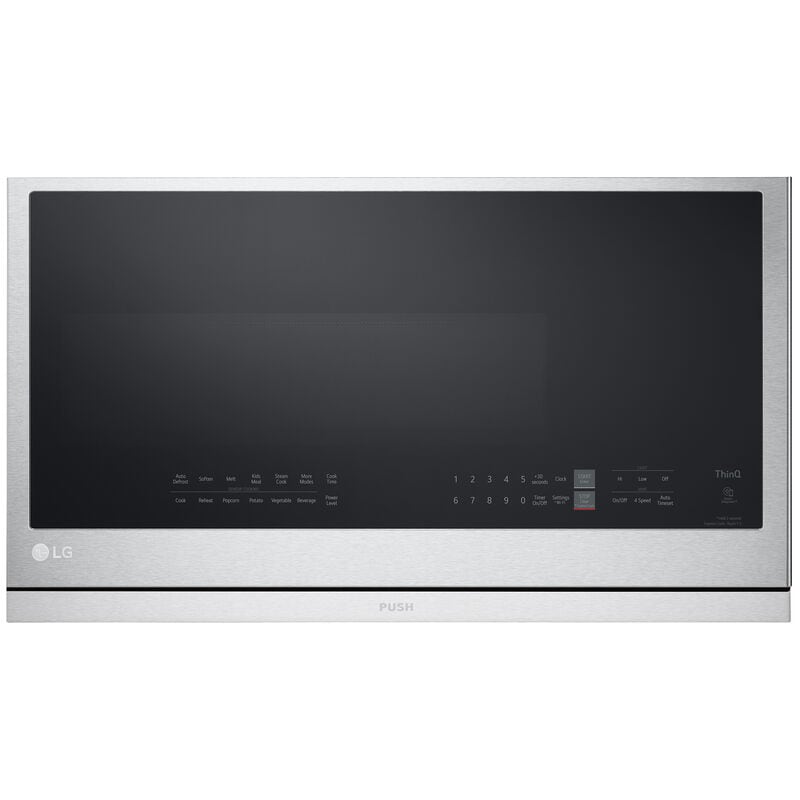 LG 30 in. 2.1 cu. ft. Over-the-Range Microwave with 10 Power Levels, 400 CFM & Sensor Cooking Controls - Print Proof Stainless Steel