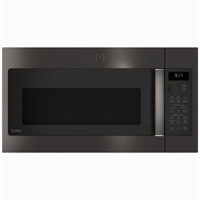 GE Profile 30 in. 1.7 cu. ft. Over-the-Range Microwave with 10 Power Levels, 300 CFM & Sensor Cooking Controls - Black Stainless